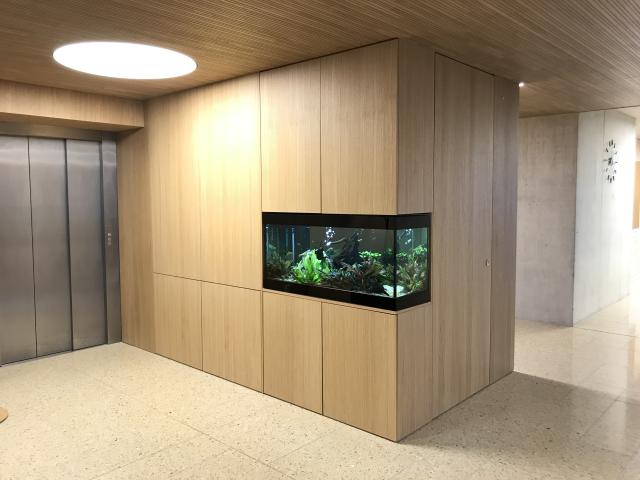 Einbauschrank mit integriertem Aquarium